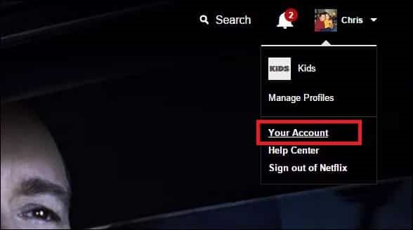 Selecting Your Account on Netflix